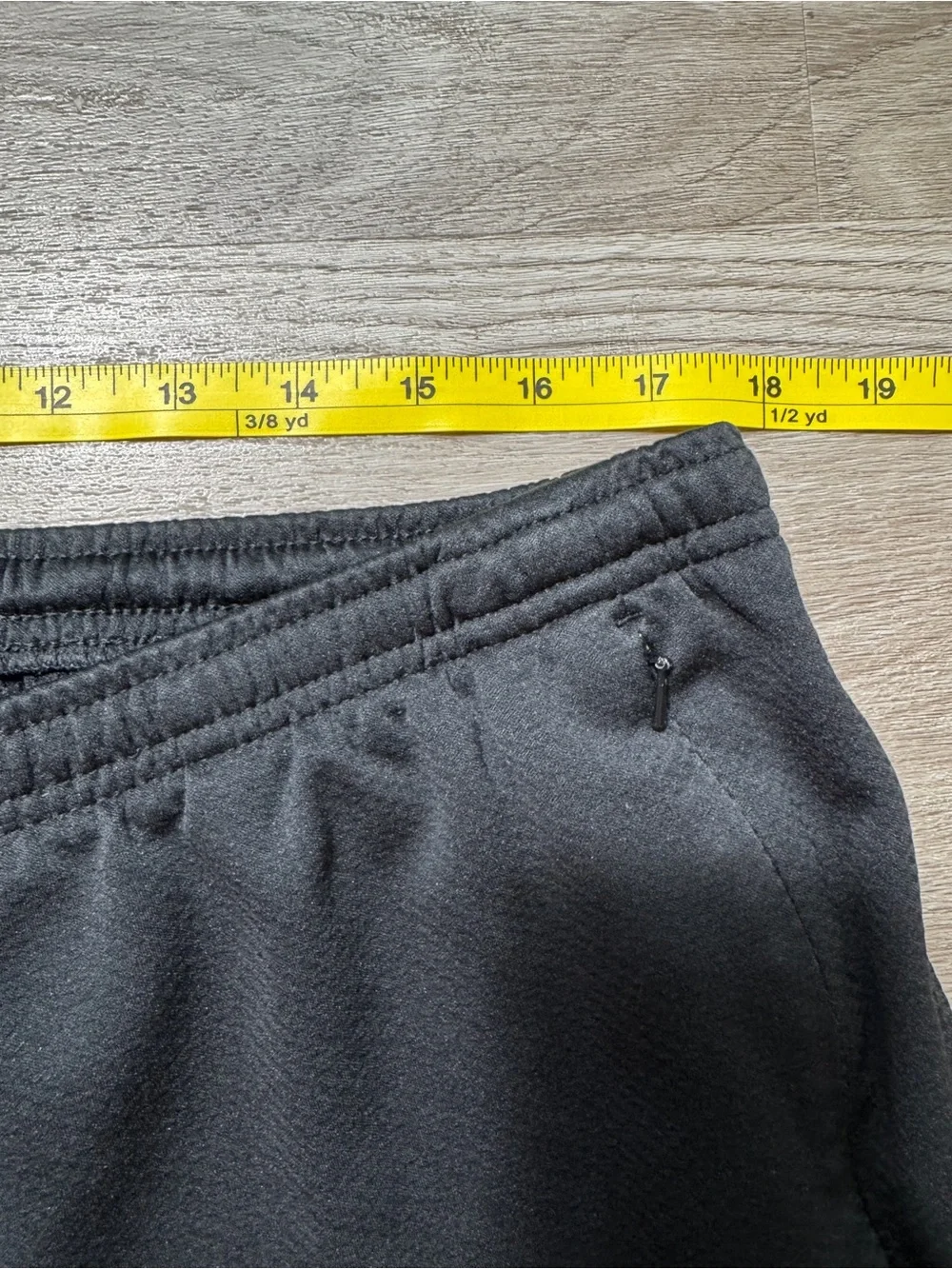 Nike Men XL Dri FIT Athletic Shorts Black Running Workout Gym Mesh Zipper Pocket